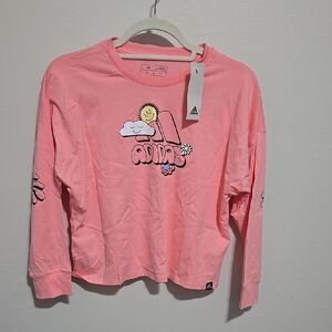 Girl's Adidas Pink Long Sleeve Shirt M